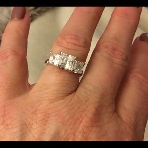 3 Stone engagement/wedding ring